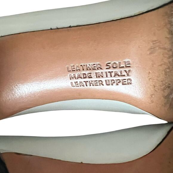 Salvatore Ferragamo Women’s Vintage 90s Round Toe White Leather Pump Heels Sz 5 - Picture 11 of 15